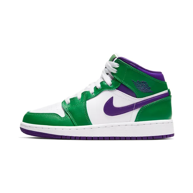 Jordan Air Jordan 1 Mid’Hulk’ GS Aloe Green/Court Purple/White (554725300)