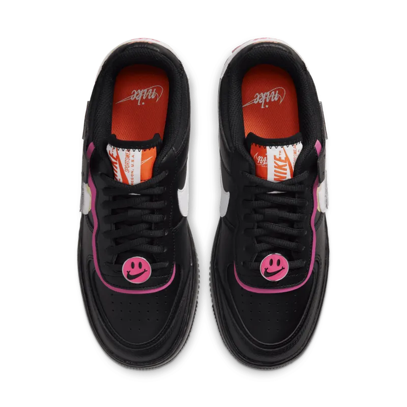Nike Air Force 1 Shadow Removable Patches Black Pink (W) Black/Limelight-Cosmic Fuchsia-White (CU4743-001)
