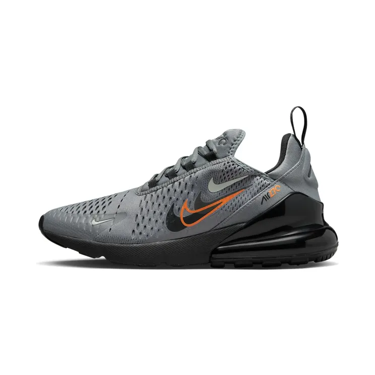 Nike Air Max 270 Double Swoosh “Smoke Grey / Bright Mandarin / Medium Ash / Black” (FN7811-001)