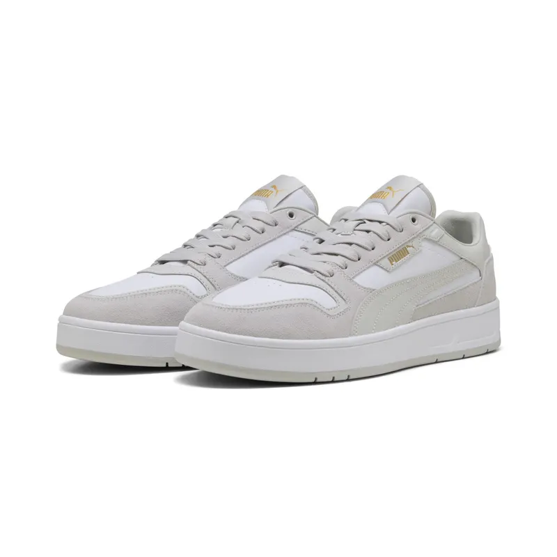 Puma Court Classic Suede “Puma White / Glacial Gray / Puma Gold” (400215_02)