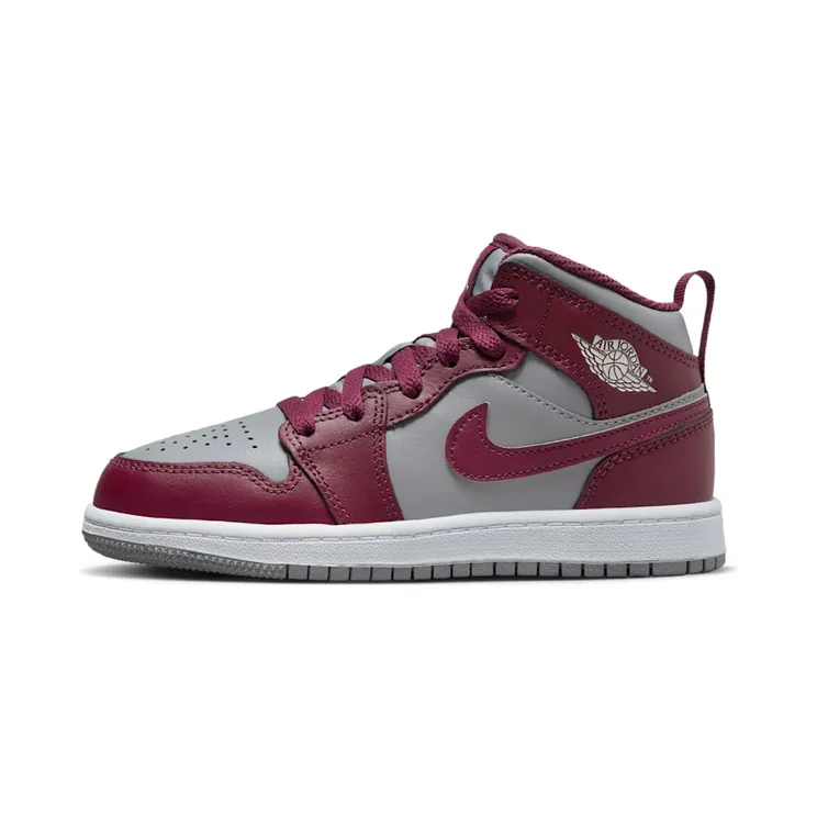 Air Jordan 1 Mid PS Team “Cherrywood Red / Cement Grey / White” (DQ8424-615)