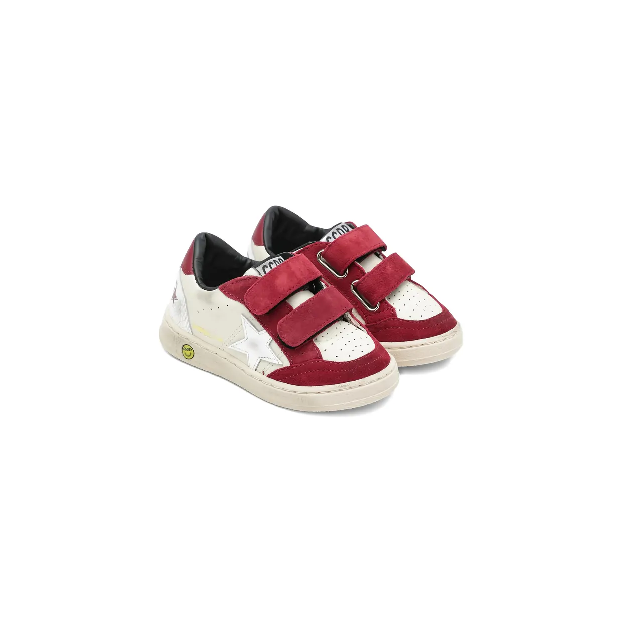 Golden Goose Ball Star Young Star-appliqué “Neutrals/Red” (GYF00501 F008054 12381)