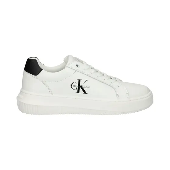 Calvin Klein Jeans Leren met logodetail “White” (YW0YW01872)