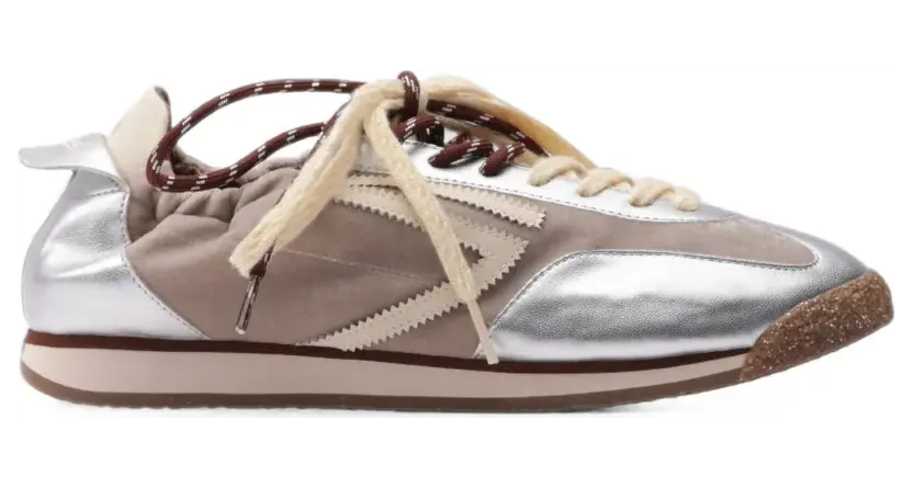 Puraai 6.02 Panther sneakers met vlakken – Beige (PU602P)