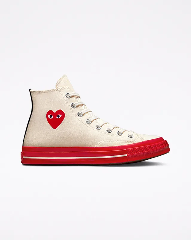 Converse Converse x Comme des Garçons PLAY Chuck 70 Pristine/Red/egret
