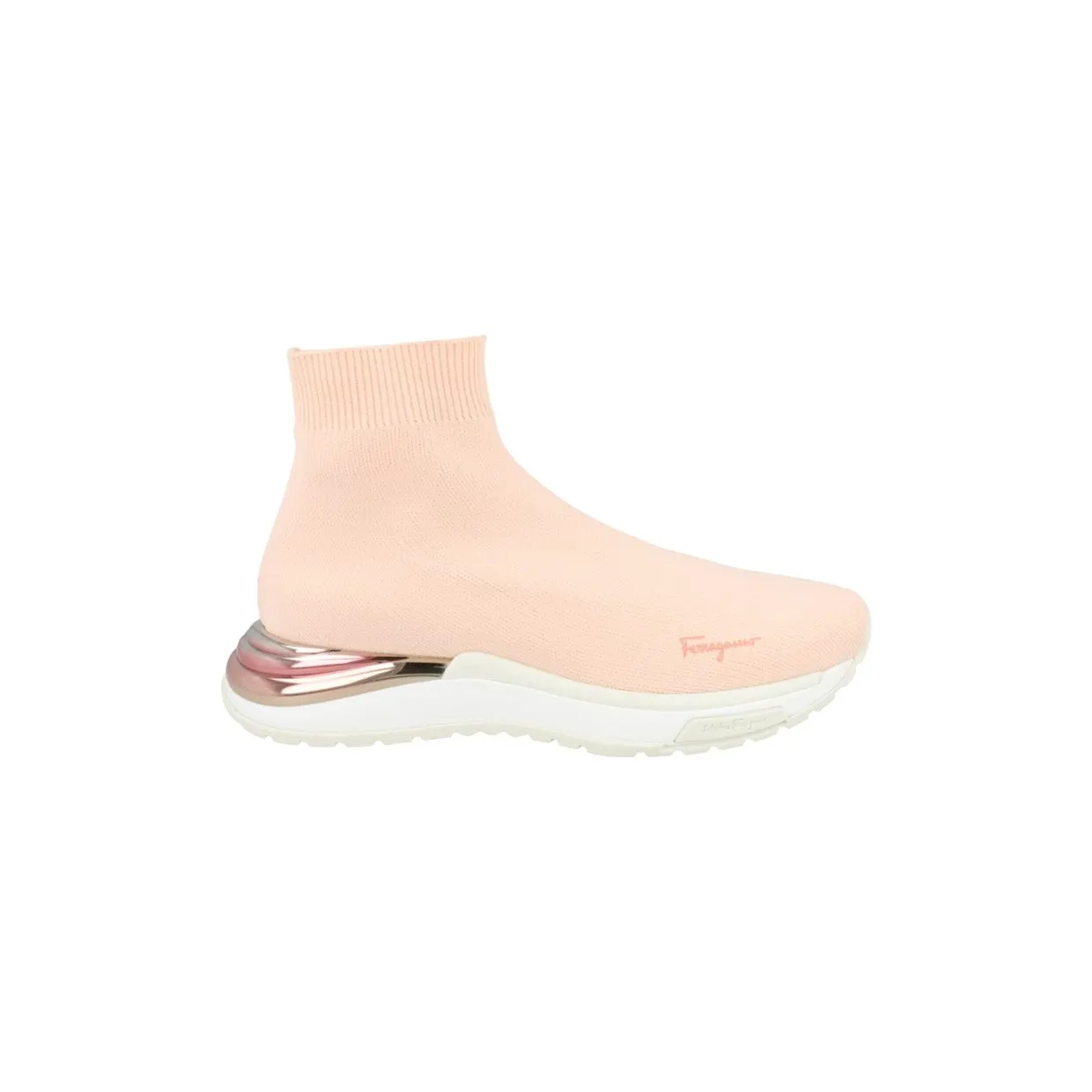 Ferragamo Ninette High-Top Sock Sneakers Pink (030177-751253-1C)