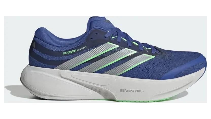Adidas SUPERNOVA SOLUTION 3 Running Shoes Dual Indigo / Tech Grey Metallic / Lime Burst (KK1915)