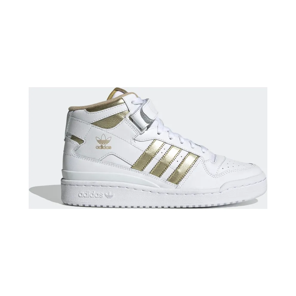 adidas Forum Mid Schuh Cloud White / Matte Gold / Beige Tone (GX5055)