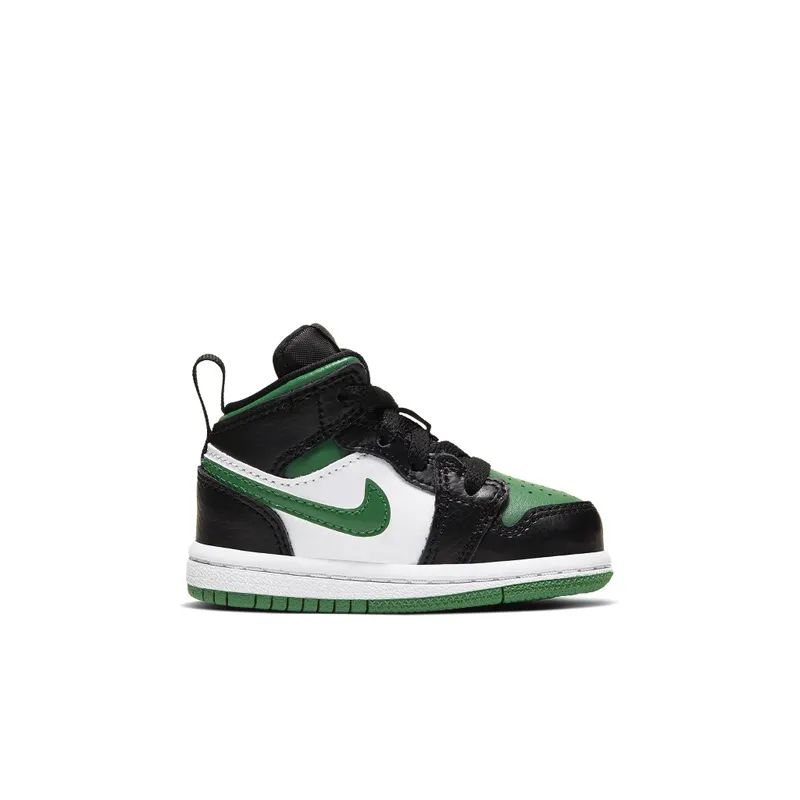 Jordan 1 Mid Pine Green (TD) Black/White/Gym Red (640735-067)
