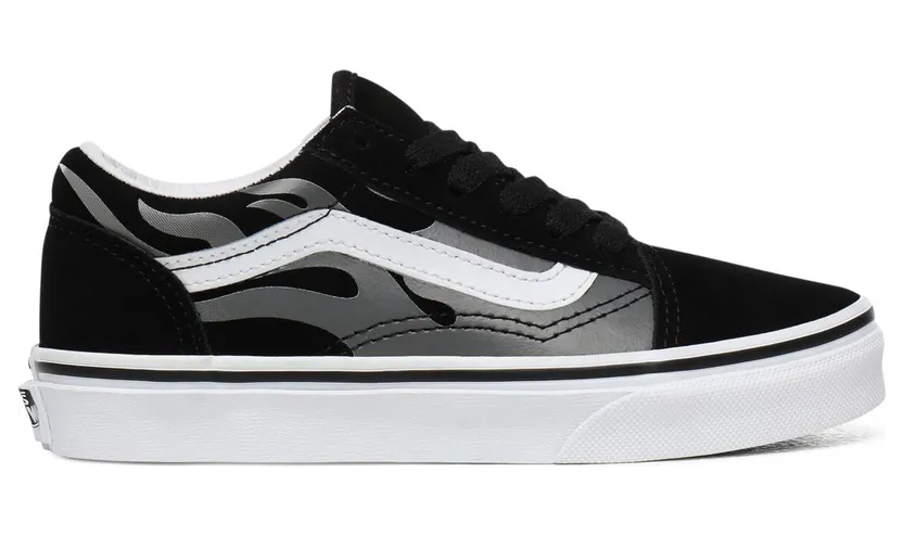 VANS Suede Flame Old Skool Kinderschoenen (Zwart)