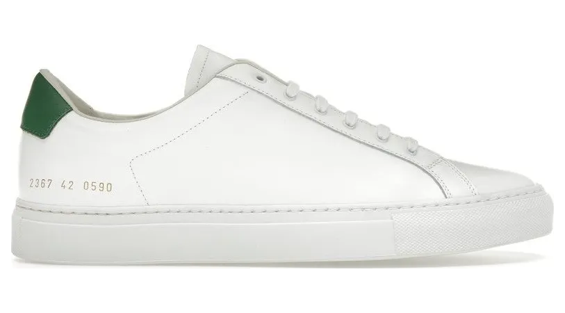 Common Projects Retro Low White Green (2367-0590)