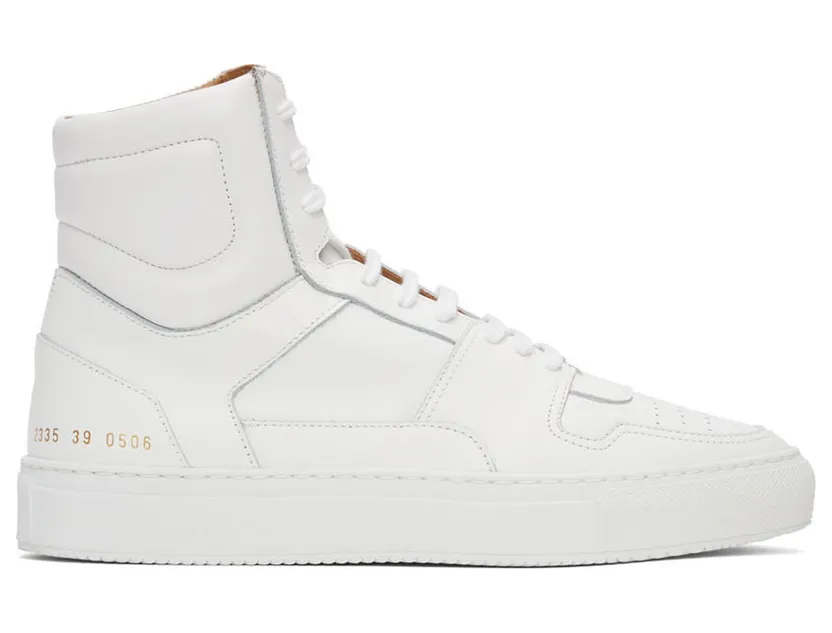 Common Projects White Cracked Leather High (ARTICLE 2335)