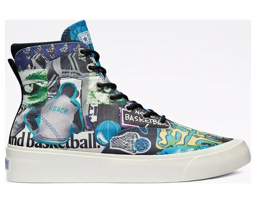 Converse Beat The World Skidgrip High Top Egret/multi/Black (170681C)