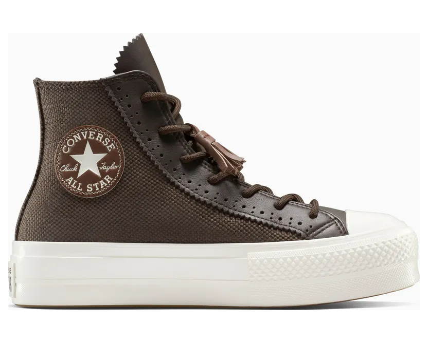 Converse Chuck Taylor All Star Lift Platform Tassels Fresh Brew/Egret/Bear Nap (A14242C)