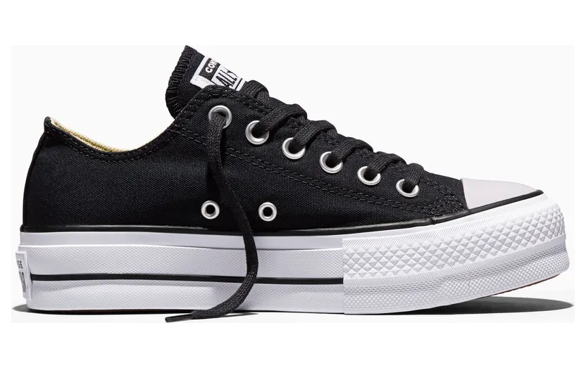 Converse Chuck Taylor All Star Platform Canvas Low Top Black Black (560250C)