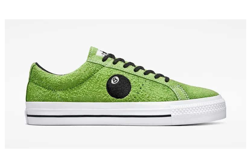 Converse Converse x Stüssy One Star Pro 8-Ball Green Flash/White/Black (A03712C)