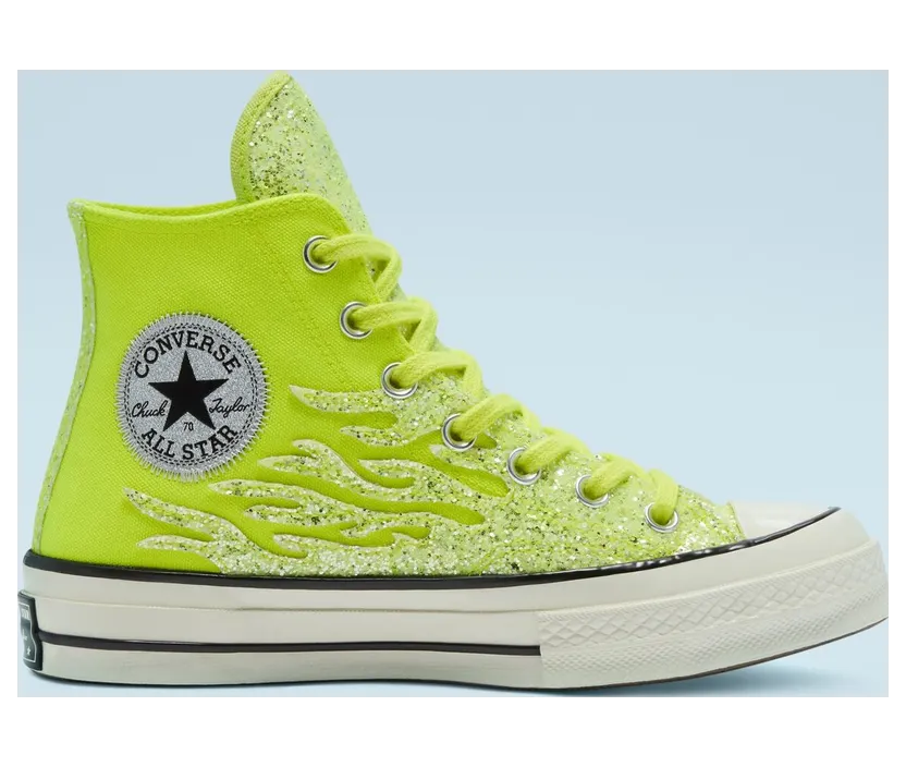 Converse Glitter Shine Chuck 70 High Top für Damen Black Black (569388C)