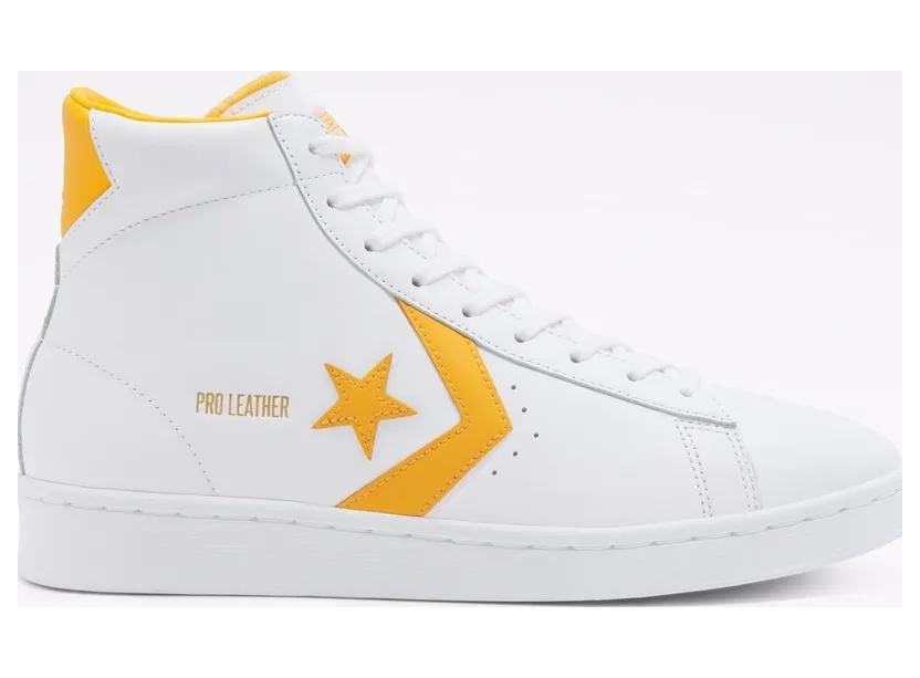 Converse Pro Leather Hi White Amarillo (166812C)