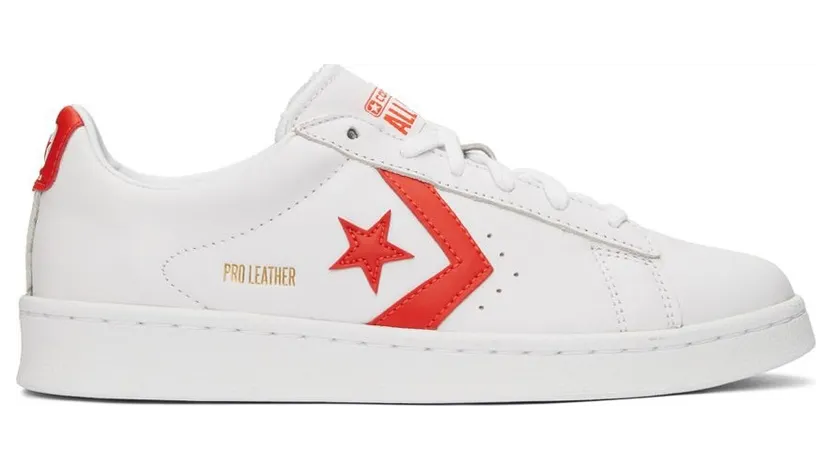 Converse Pro Leather-Low Top Weiß/Bright Poppy/Weiß (170756C)