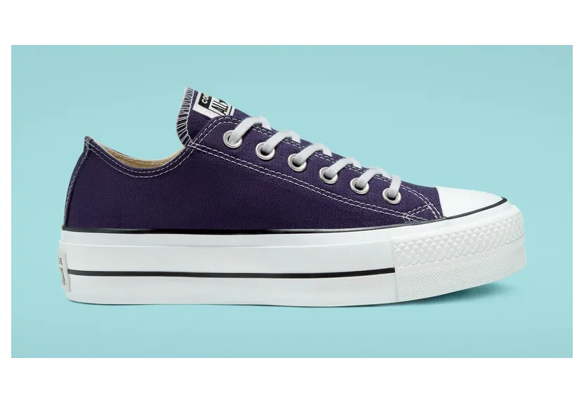 Converse Seasonal Color Platform Chuck Taylor All Star Low Top für Damen Black Black (567682C)