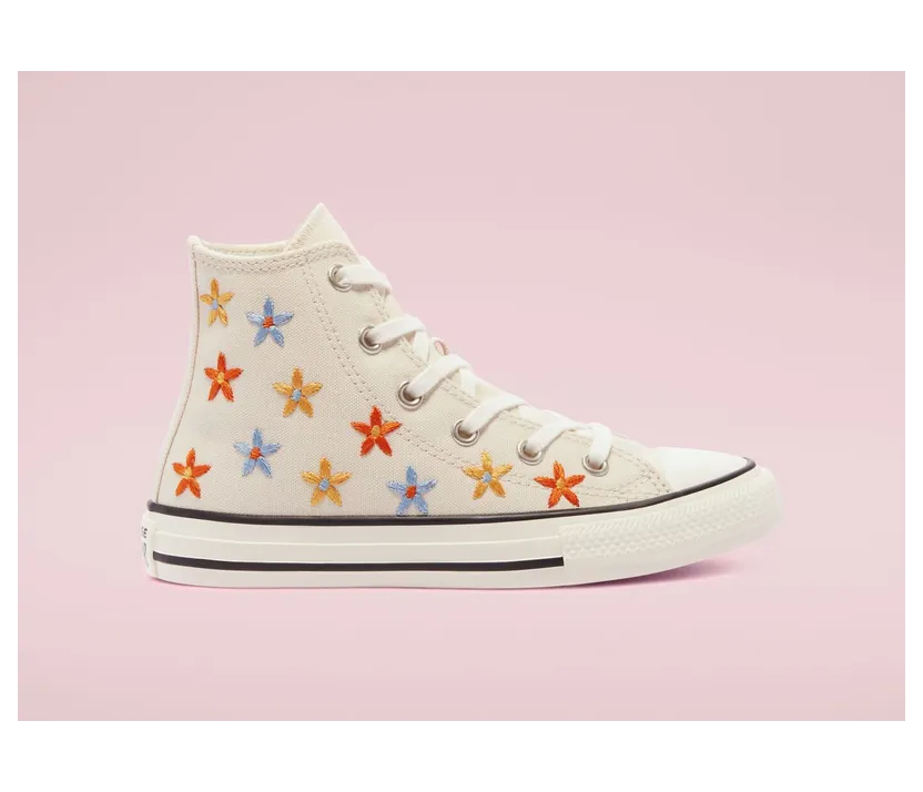 Converse Spring Flowers Chuck Taylor All Star High Top Black Black (671099C)