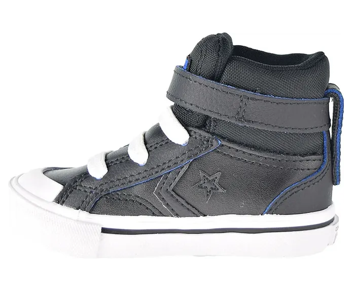 Converse Two-Tone Leather Pro Blaze Strap High Top Black/almost Black/hyper Royal (766051C)