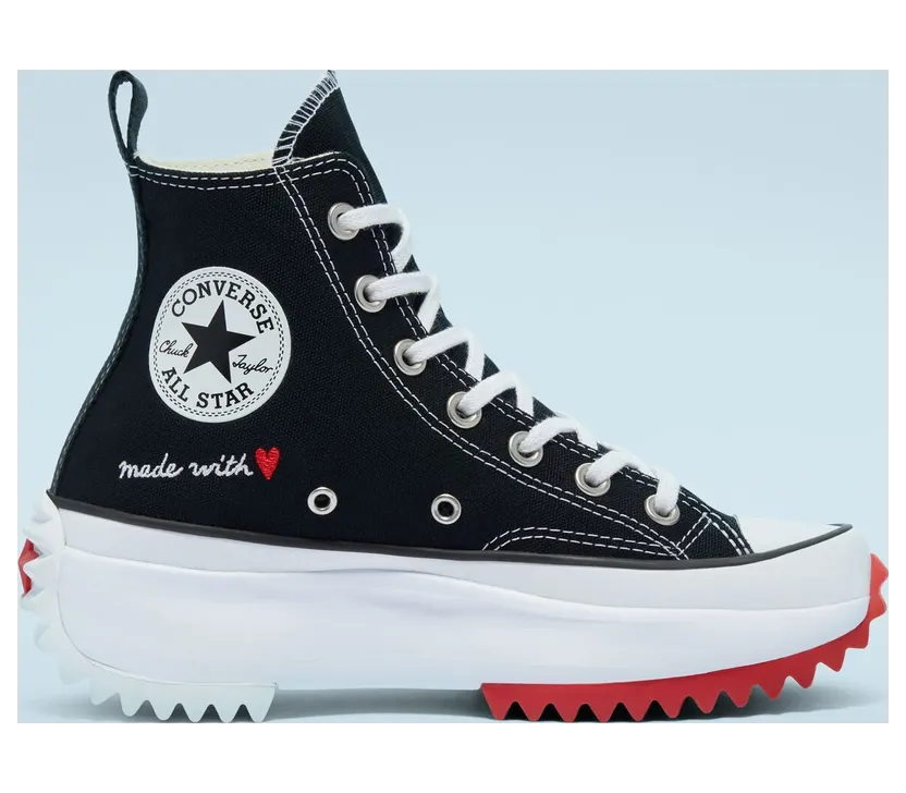 Converse Valentine’s Day Run Star Hike High Top Black/white/university Red (171120C)