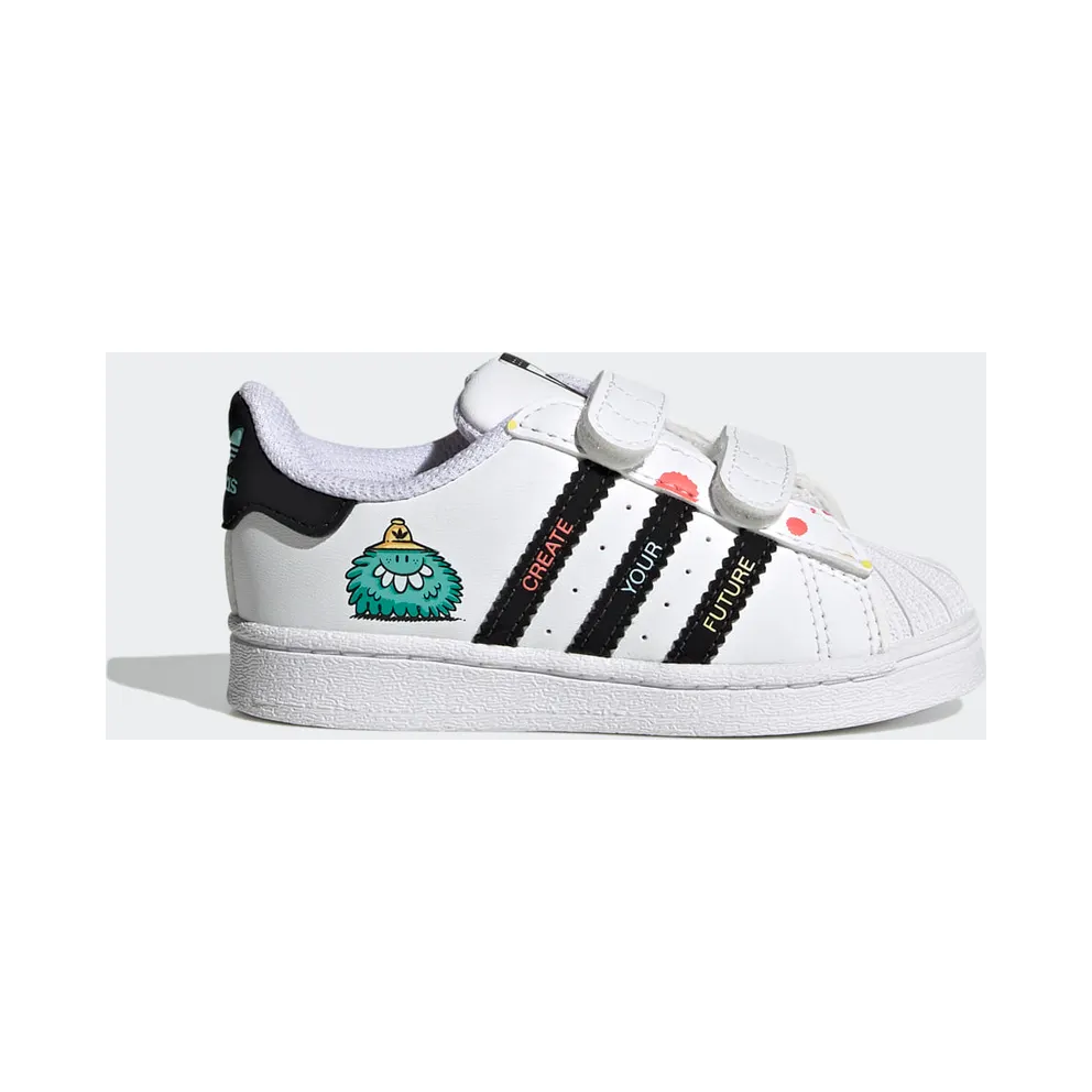 adidas x Kevin Lyons Superstar Schuh Cloud White / Core Black / Radiant Aqua (H05269)