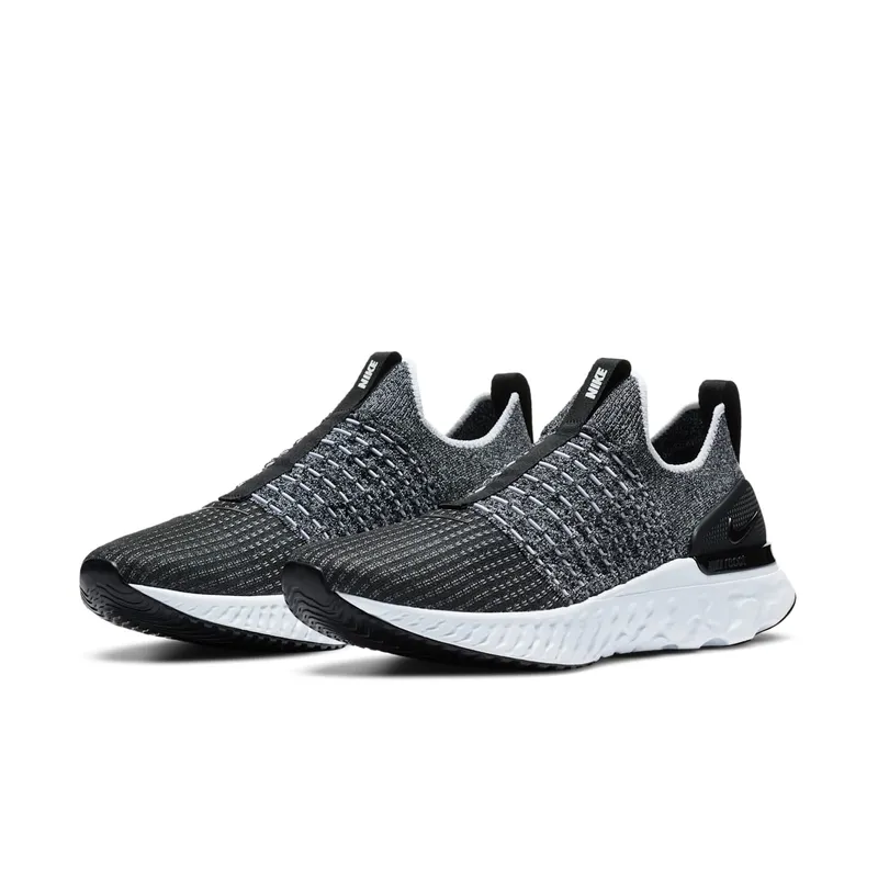Nike React Phantom Run Flyknit 2 Black White Blend Black/White (CJ0277-003)