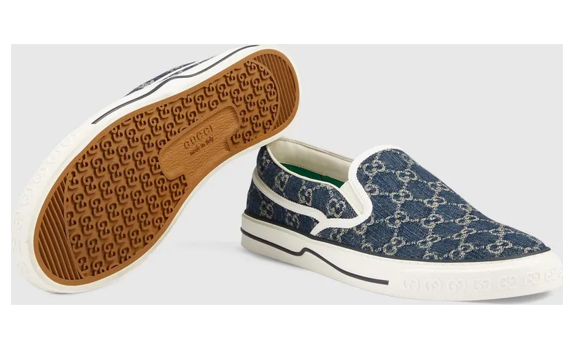 Gucci Tennis 1977 Slip On Denim (643489 2KQ20 4465) (5)
