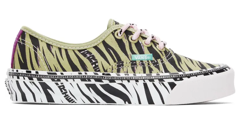 Vans Black & Green Aries Edition Zebra OG Authentic LX Sneakers (VN0A4BV99QV)