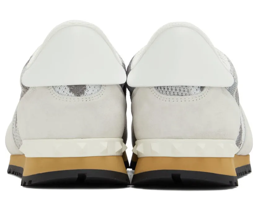 Valentino Garavani White & Gray Rockrunner Sneakers (1Y2S0723QRK) (2)