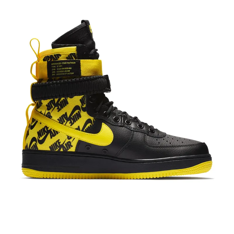 Nike SF Air Force 1 High Black Dynamic Yellow Black/Dynamic Yellow (AR1955-001)