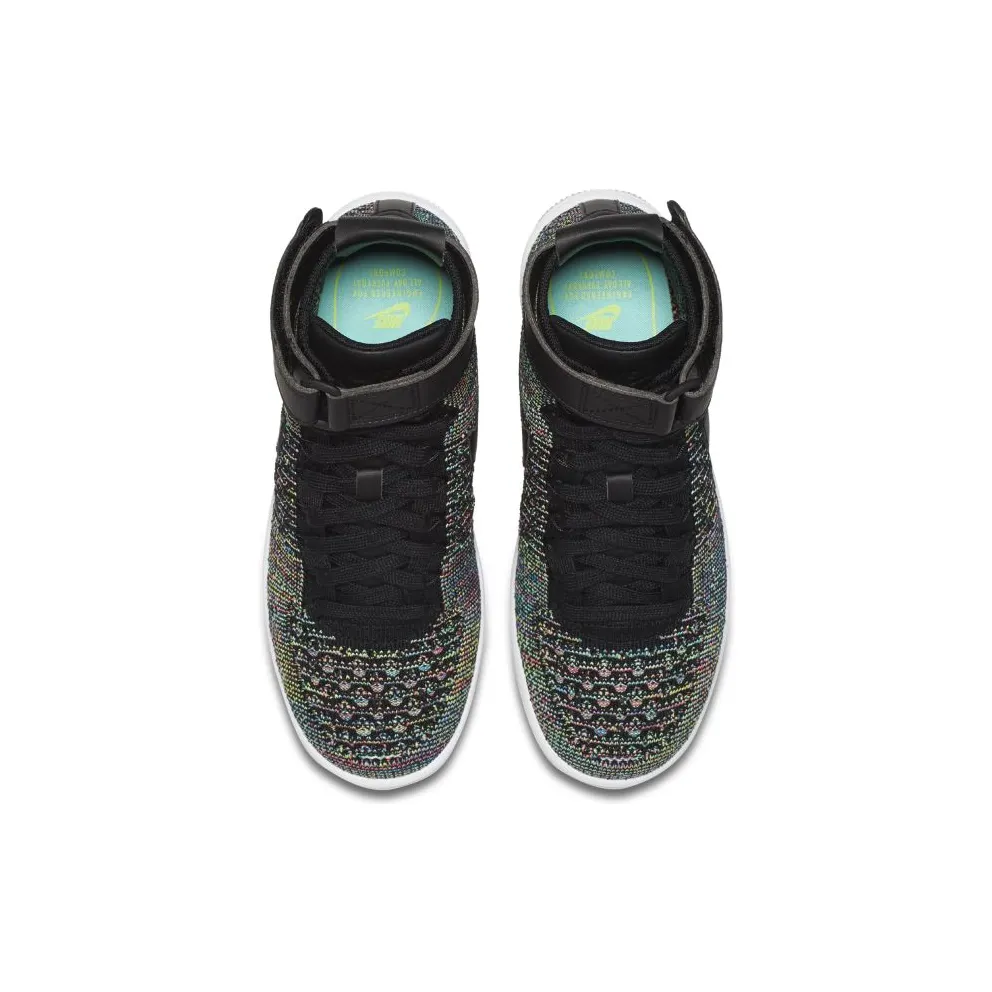 Nike Air Force 1 Ultra Flyknit Mid Multi-Color 2.0 (GS) Pink Blast/Black-White (862824-600)