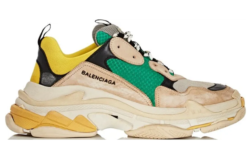 Balenciaga Triple S Beige Green Yellow
