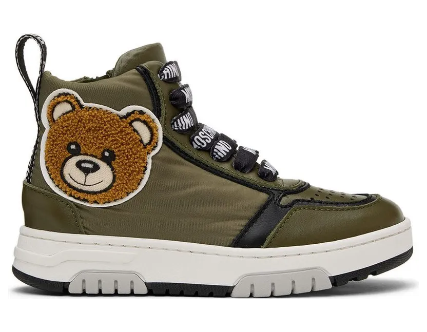 Moschino Kids White Teddy High Sneakers (71808)