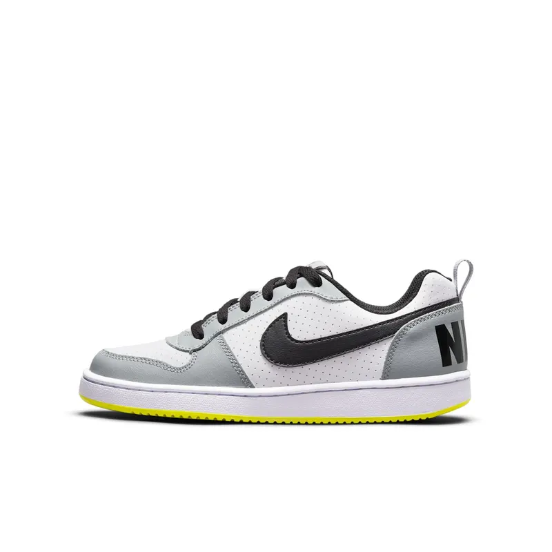 Nike Court Borough Low White Black Wolf Grey (GS) (839985-104)
