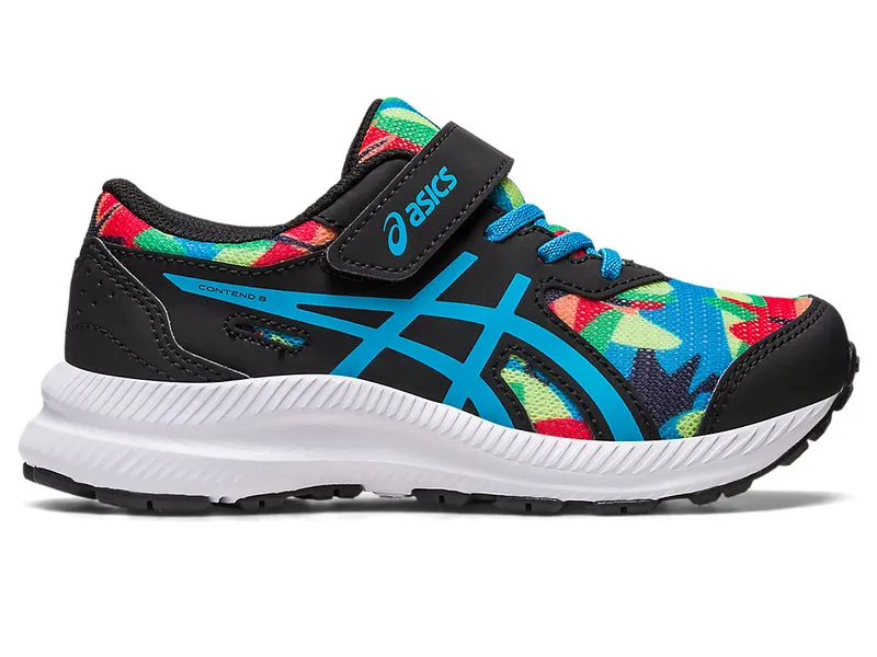 Asics CONTEND 8 PS PRINT Black/Island Blue (1014A293.003)