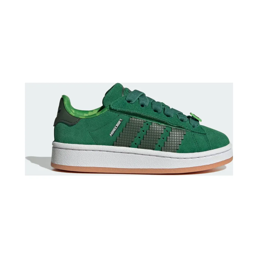 Adidas Campus 00s Comfort Closure Elastic Lace X Minecraft Kids Green / Core Black / Gum (JS3788)