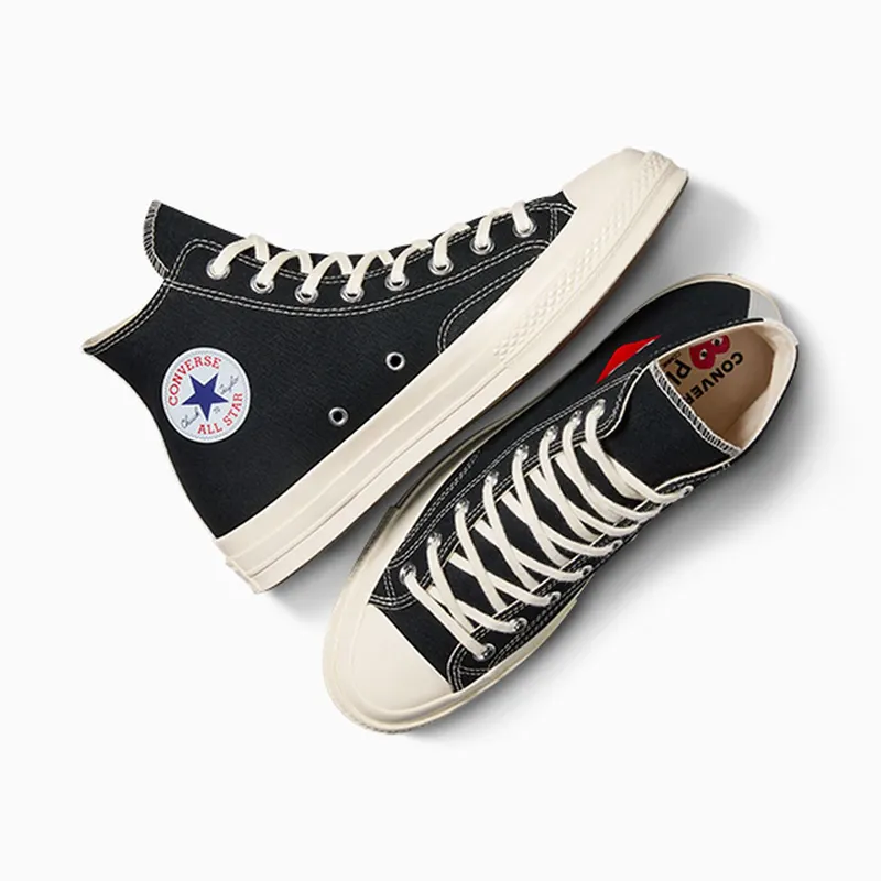 Converse PLAY Comme des Garçons Single Heart Chuck 70 Black/Red/Egret (A08801C)