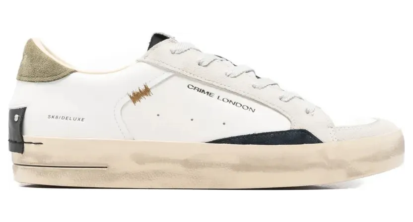 Crime London Sk8 Deluxe leren – White (19110PP8)