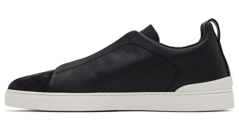 ZEGNA Brown Triple Stitch Sneakers (LHRHS-S4667Z) (3)