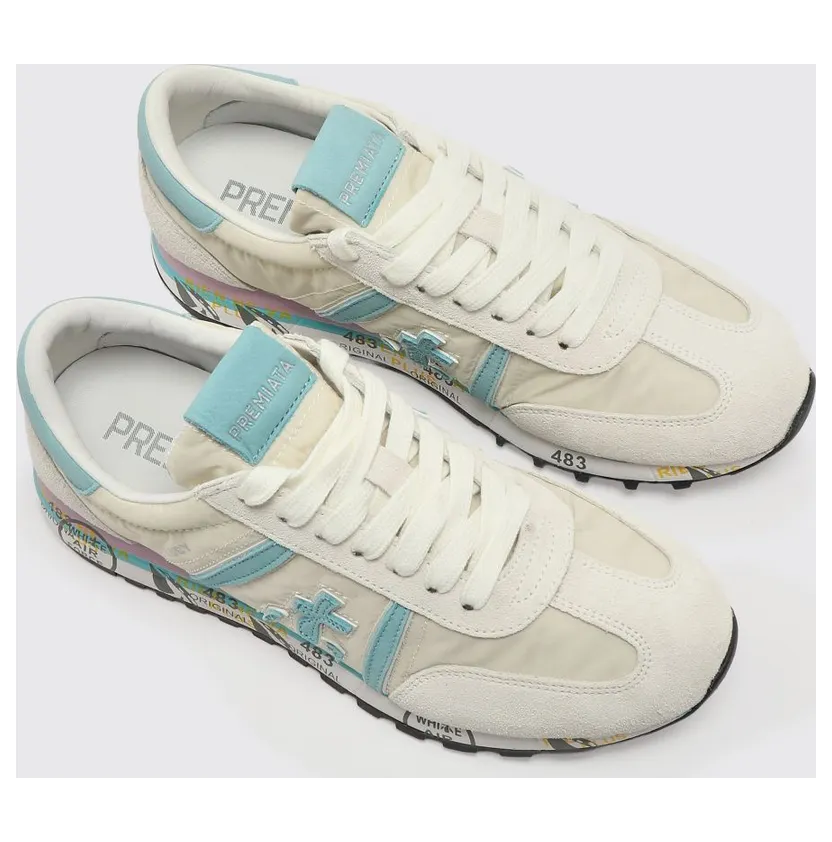 Premiata Lucyd Nylon and Suede Sneakers White (LUCYD018143)