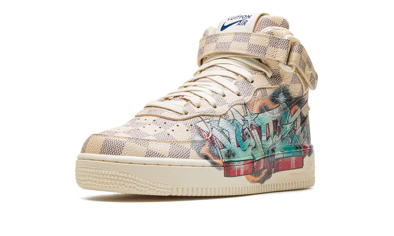 Nike Louis Vuitton Air Force 1 Mid “Virgil Abloh – Graffiti” (1A9VE0)