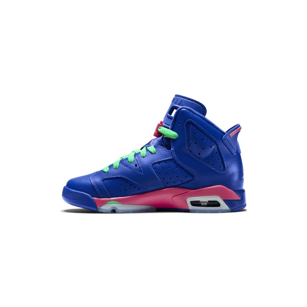 Jordan 6 Retro Game Royal (GS) Gm Royal/White-Vvd Pnk-Light Lcd Grn (543390-439)