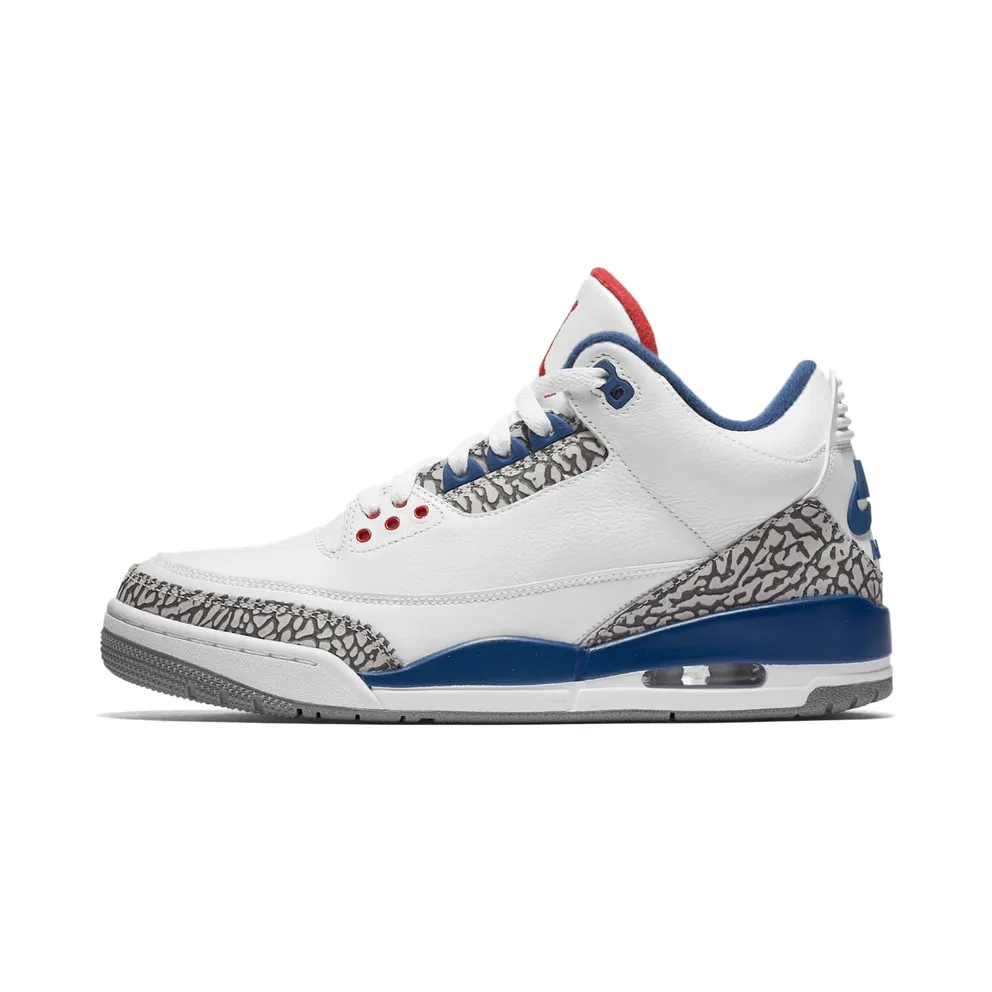 Jordan 3 Retro True Blue (2016) White/True Blue-Varsity Red (854262-106)