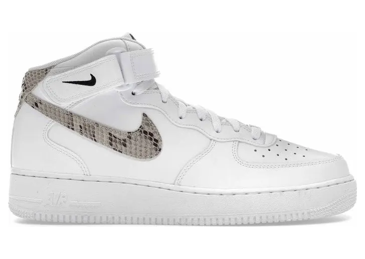 Nike Air Force 1 ’07 Mid White Snake Swoosh (DD9625-101)