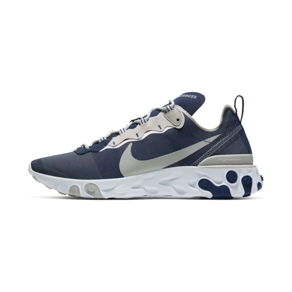 Nike React Element 55 Dallas Cowboys College Navy/White-Medium Silver (CK4801-400)