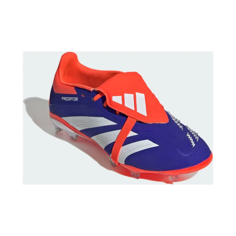 adidas Predator Elite Fold-over Tongue Firm Ground Boots Kids “Lucid Blue / Cloud White / Solar Red” (IH7582)