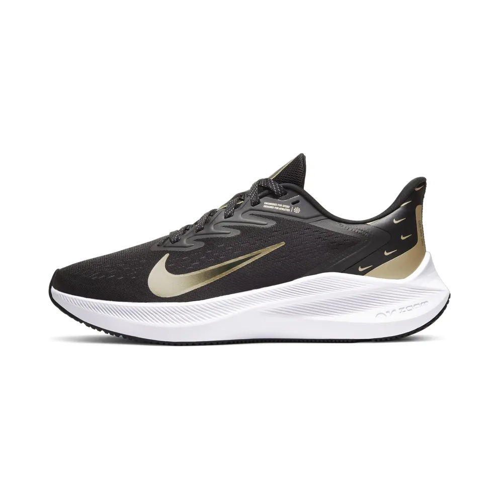 Nike Zoom Winflo 7 Premium “Black / Particle Grey / Metallic Gold Grain” (CV0140-001)